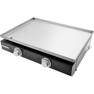 Plancha électrique RIVIERA ET BAR QPL1230 inox 2 brûleurs à poser, 55x40 cm