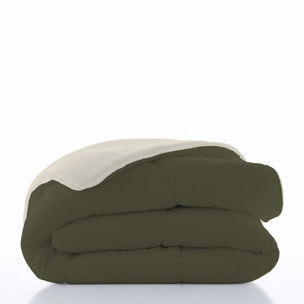 Naturals - Edredón Bicolor - 300 Gr - 100% Microfibra Poliéster - Verde/Vainilla