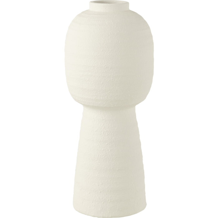 J-Line Vase Lanterne Argile Blanc Large