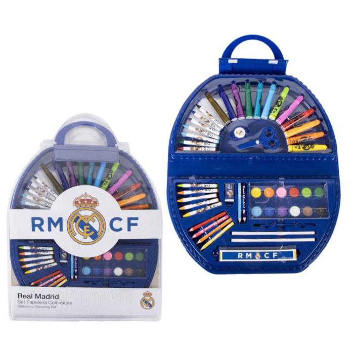 Set papelería coloreable 50 piezas real madrid
