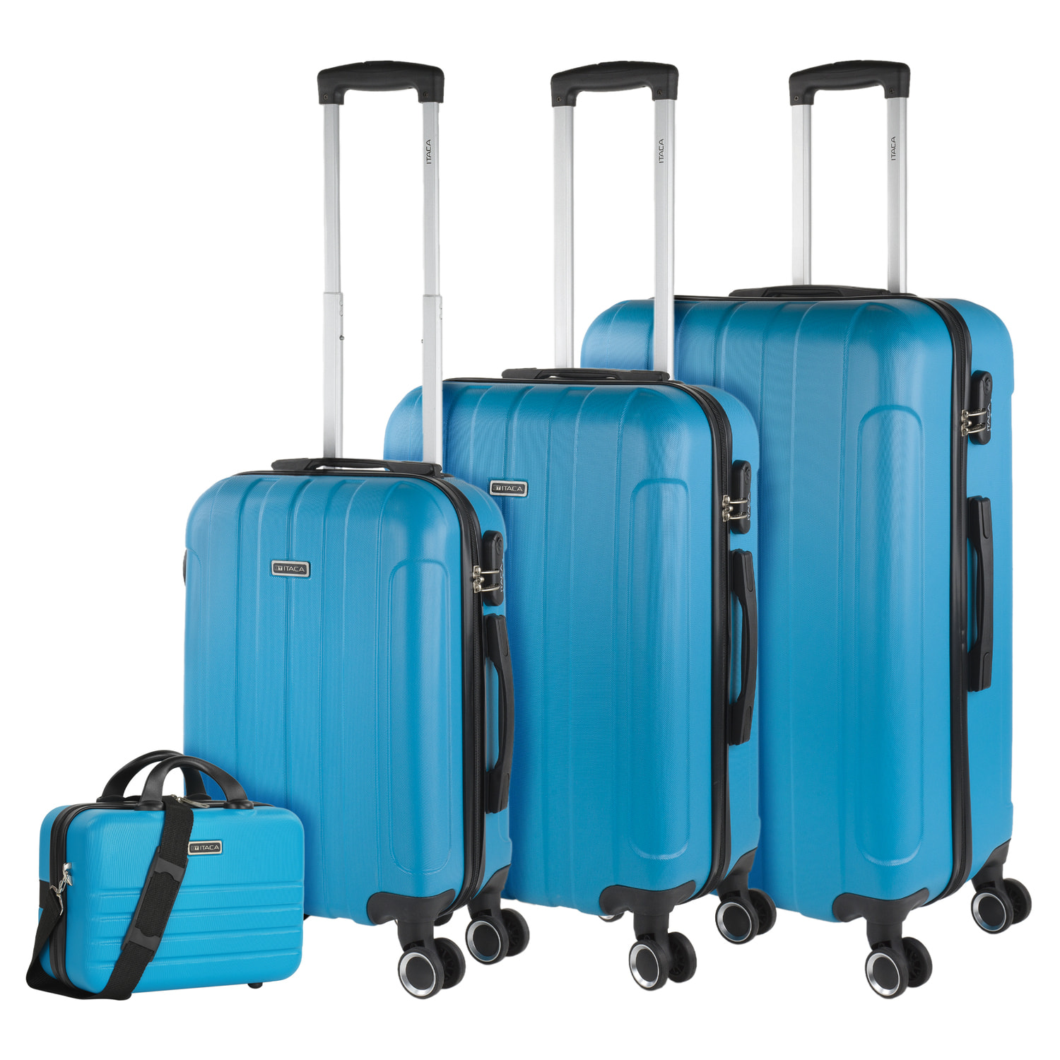 Juego De Maletas Rígidas Abs Itaca Havel Turquesa