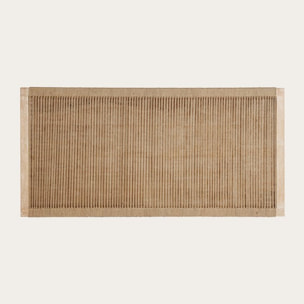 Tête de lit Siaya -bois massif de manguier et jute-couleur arabica 162 x 80 x 3 cm