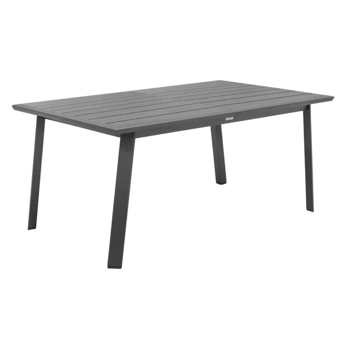 Table de jardin extensible "Pavane" graphite 10 places en aluminium traité époxy