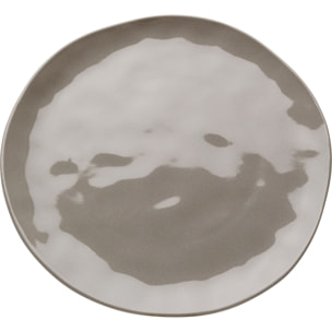 Assiettes Organic 26cm taupe set de 6 Kare Design