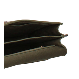 Borsa a tracolla da donna Made in Italy - Celeste Prime - Pelle scamosciata - 24.0 x 15.0 x 7.0 cm