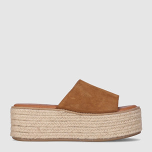 Sandalias de Serraje - Cuero - Tacón: 6 cm