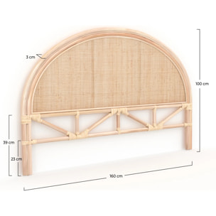 Tête de lit en rotin naturel 160 cm - Madya