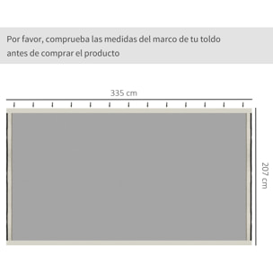 4 Paneles Laterales 335x207 cm para Carpa de Jardín Mosquitera con Cremalleras