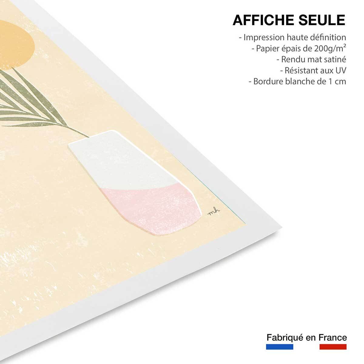 Affiche fleurs Un été jaune citron Affiche seule