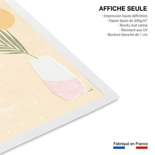 Affiche fleurs Un été jaune citron Affiche seule