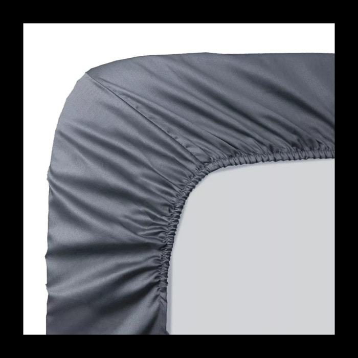 Drap housse b30 Ava uni titane