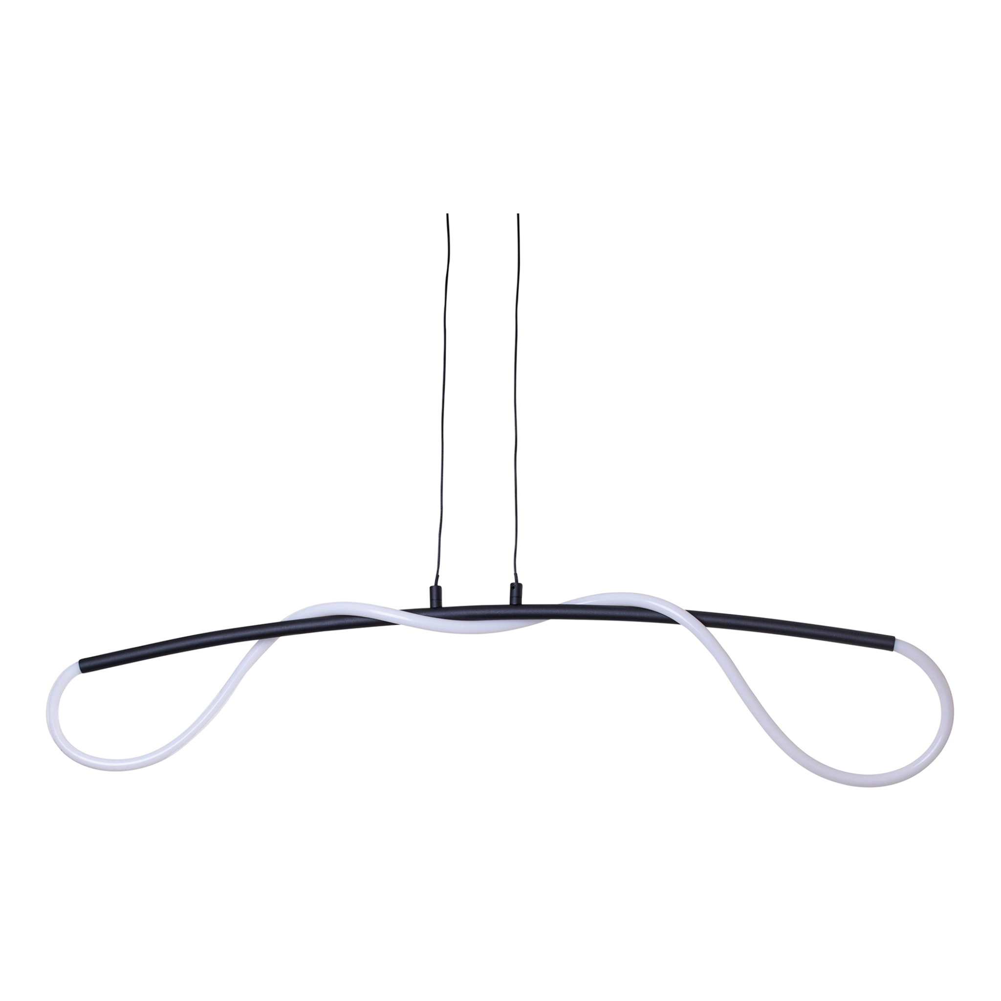 Forlight Colgante Tress LED 23.5W Blanco Neutro - 4000K Negro para Interior de Techo en Comedor, Salón, Cocina