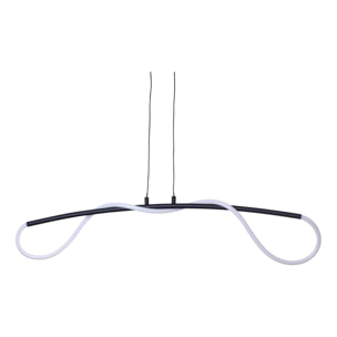 Forlight Colgante Tress LED 23.5W Blanco Neutro - 4000K Negro para Interior de Techo en Comedor, Salón, Cocina