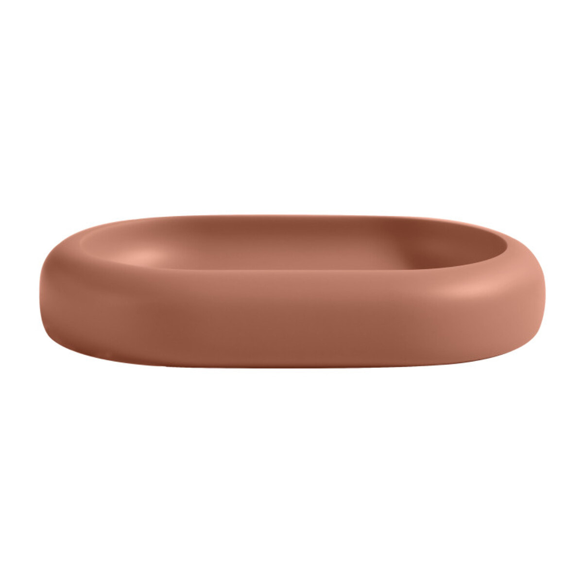 Porte-savon ZAC en polyresine – finition terracotta mate, design moderne