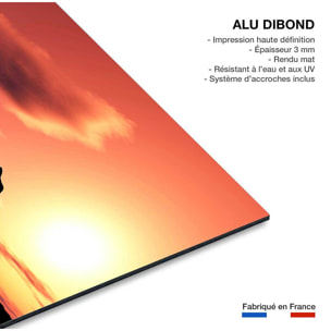 Tableau africain famille éléphants Tableau alu Dibond