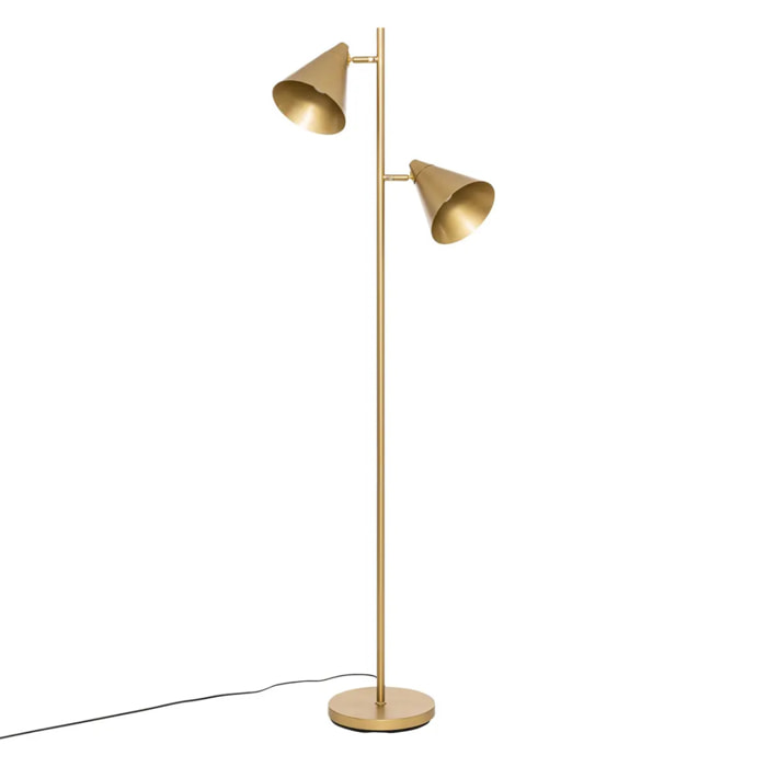 Lampadaire droit Rosie doré H160cm