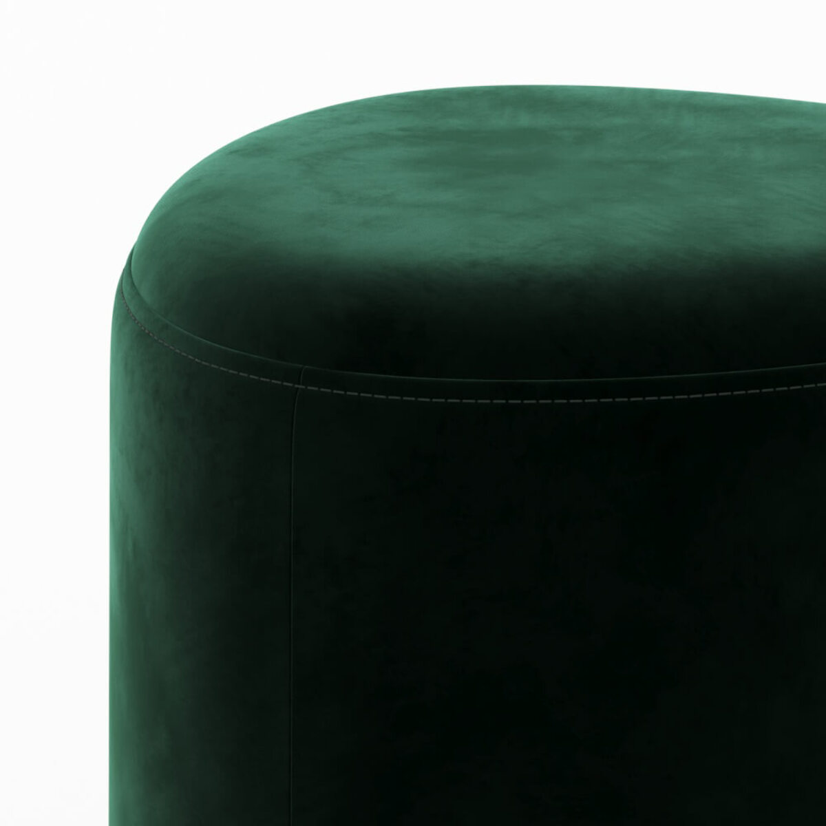 Pouf en velours vert - Emmy