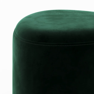 Pouf en velours vert - Emmy