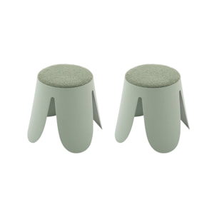 Tabouret empilable enfant bouclette texturée (lot de 2) NIKI KIDS
