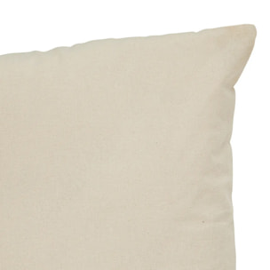 Coussin à franges "Malakite" noir & blanc 50x50cm