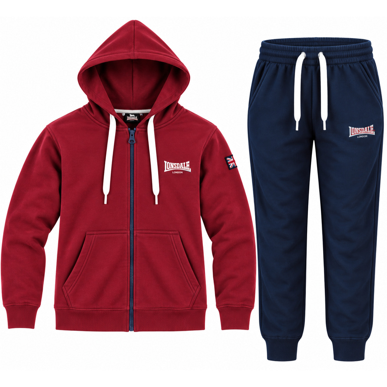 Tuta Uomo LONSDALE Cotone Felpato Zip