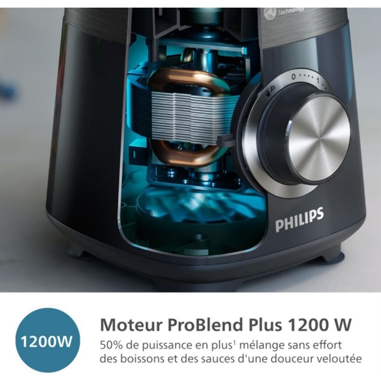Blender PHILIPS HR3040/00 Blender mixeur métal Série 5000 2L, 1200W
