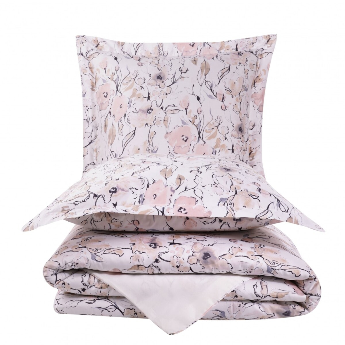 Housse de couette + taie(s) oreiller satin de coton "Joceline"