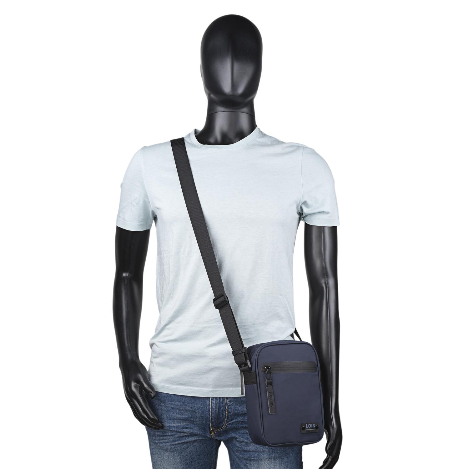 Bandolera Hombre Sintetica Lois Herard Azul