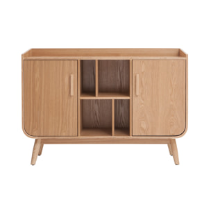 Buffet scandinave en bois clair 2 portes L122 cm HALLEN