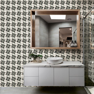 Stickers muraux - Sticker Mural Carrelage adhésif Cuisine Salle de Bain - 60 STICKERS CARREAUX DE CIMENT AUTHENTIQUES BELINDINA
