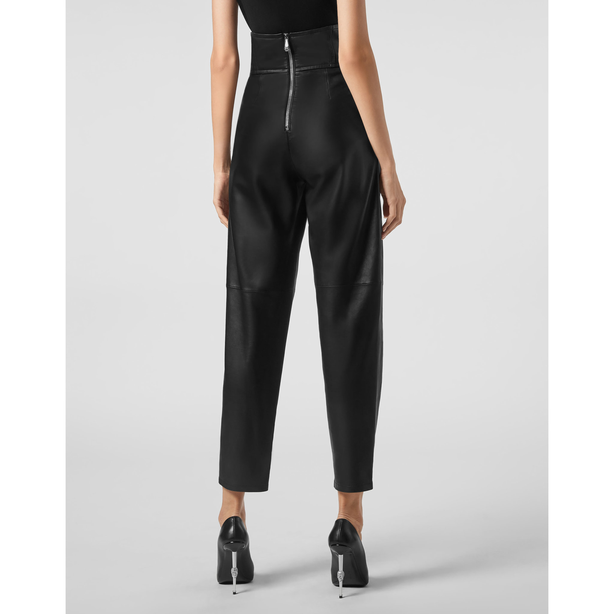 PHILIPP PLEIN Pantalones de cuero ICONIC PLEIN