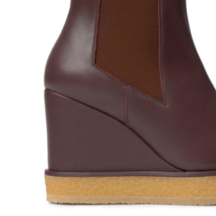 Botín de cuña Bambola en napa con cierre elástico