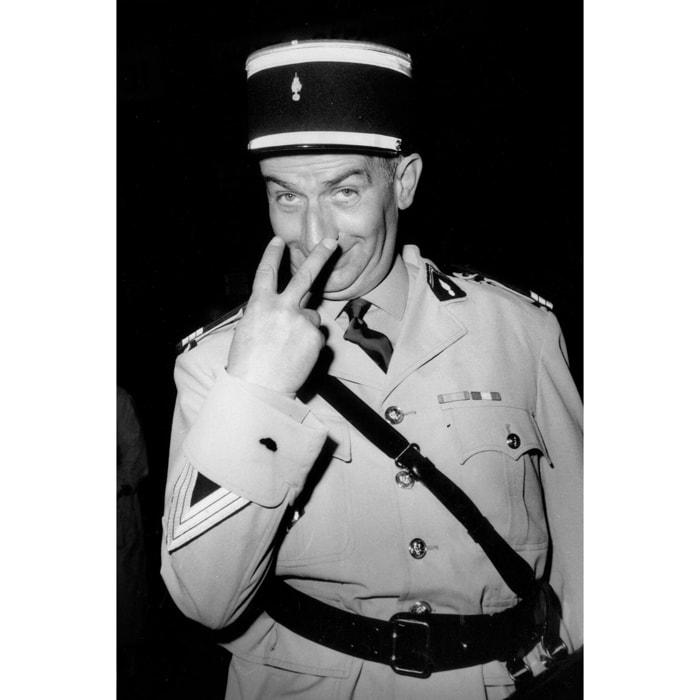 Tableau louis de funes en 1971 Toile imprimée