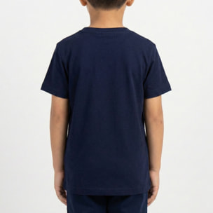 T-shirt maniche corte con stampa logo multicolor
