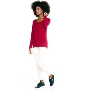 T-shirt Leone donna con maniche lunghe Basic
