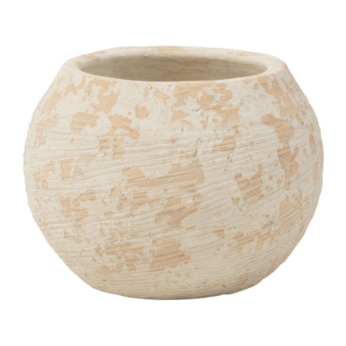 J-Line cache-pot Rustique - ciment - blanc - large - Ø 23 cm