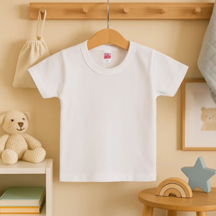 Camiseta Niño Felpa M/C Blanco Talla 10
