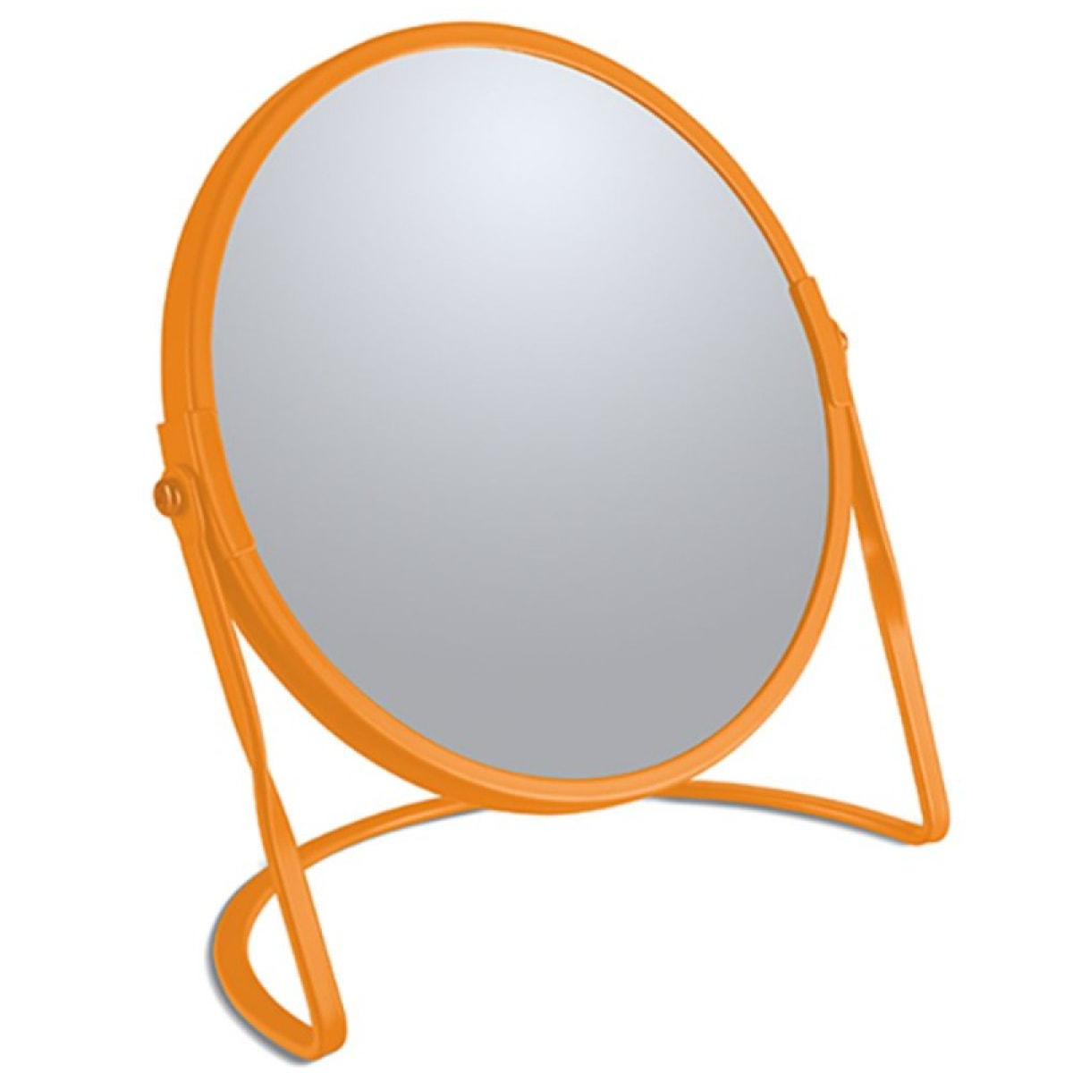 Miroir grossissant sur pied Acier AKIRA Orange mat Spirella
