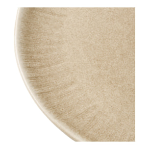 Piatto da cena Viola in gres beige ø27 cm — set da 4