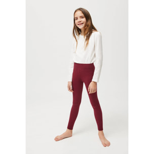 Leggings basico color castagna per ragazze