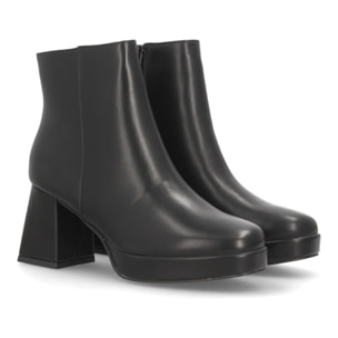 Botines plataforma con tacón ancho para mujer