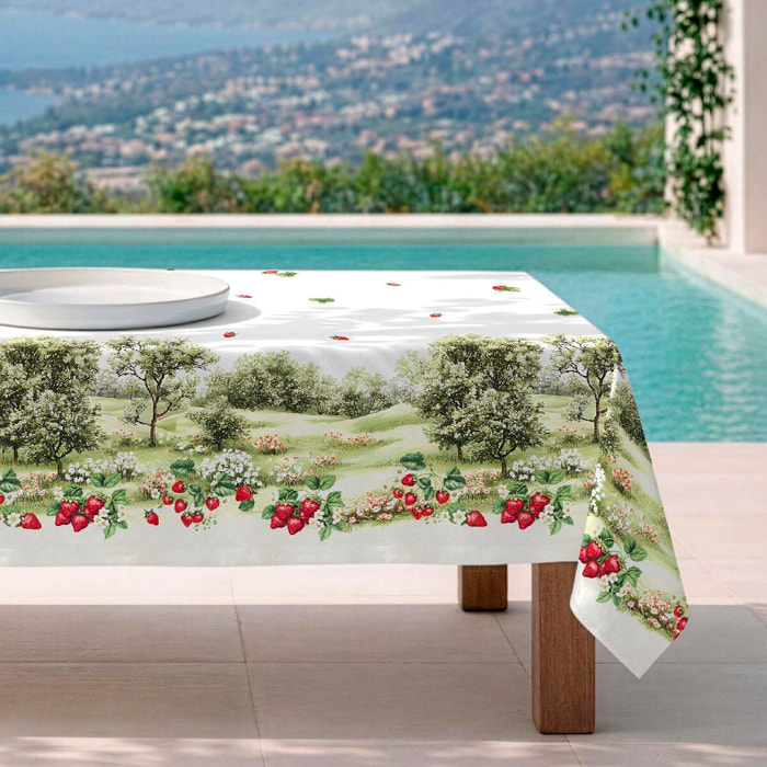 Mantel antimanchas Strawberry - 100% algodón -