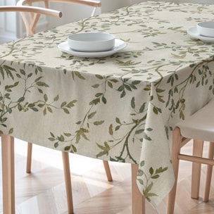 Nappe imprimée anti-tâches ZARZA VERT