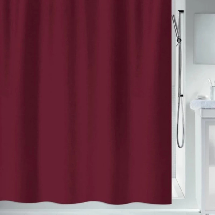 Rideau de douche Polyester PRIMO Bordeaux Spirella