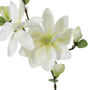 Tige de magnolia artificiel blanc H83cm