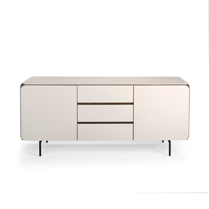 Aparador – Crema mate y nogal