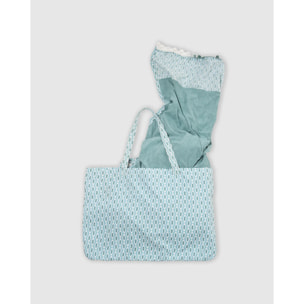 Pack bolso + toalla pareo walia agua marina