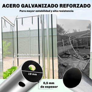 Invernadero de Exterior 3x1x2 m, Invernadero de Túnel con 8 Puertas Enrollables, Cubierta de Plástico y Marco de Acero Galvanizado, Anti-UV, Impermeable, para Cultivos, Transparente