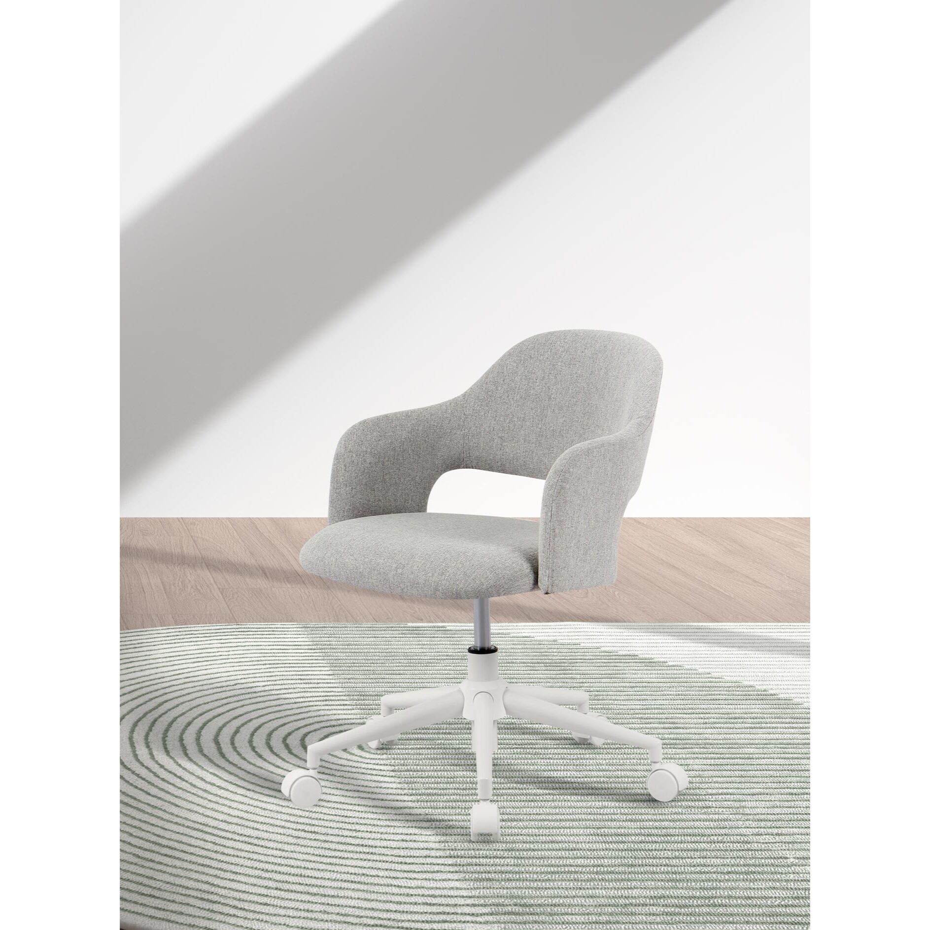 Silla de estudio Mia tela gris 81x58x58 cm
