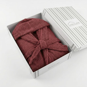 INTRECCI HOME Accappatoio Uomo e Donna, in Puro Cotone Jacquard 500 g, , Morbidezza Extra, Avvolgente, con Cappuccio e Tasche, Elegante e Confortevole,